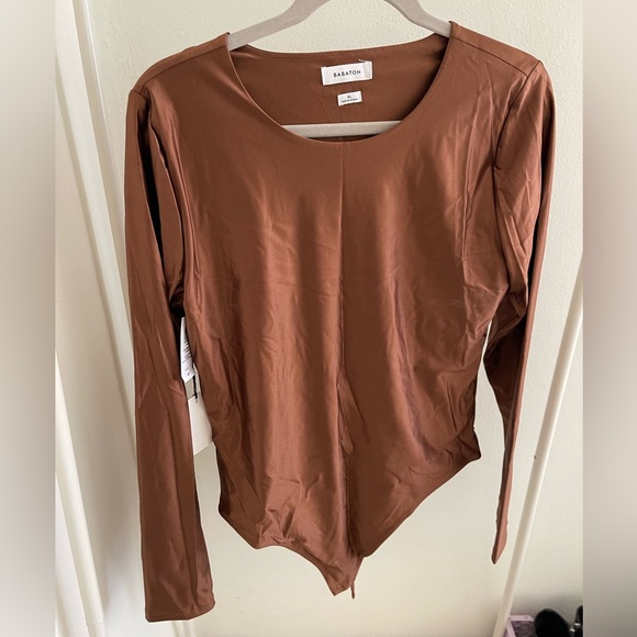 Babaton Tops - NWT Aritzia Babaton Satinette Crewneck Bodysuit
